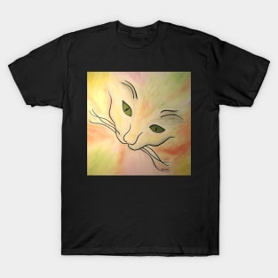 Colorful Abstract Cat Face T-Shirt